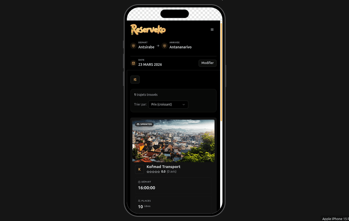 ReserveKo - Solution Numérique de Gestion de Réservations